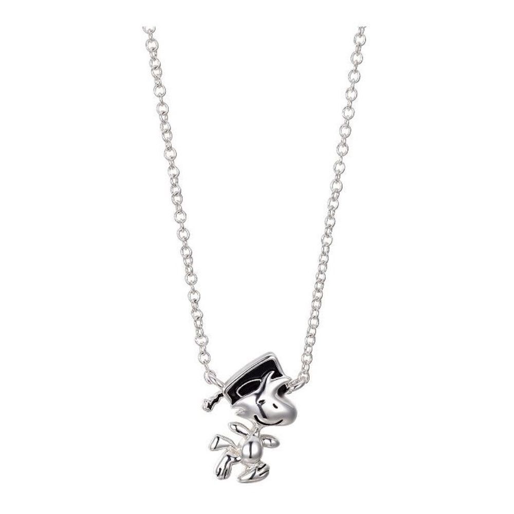 Unwritten Peanuts Silver Plated Woodstock Graduation Pendant Necklace 16"+2" New